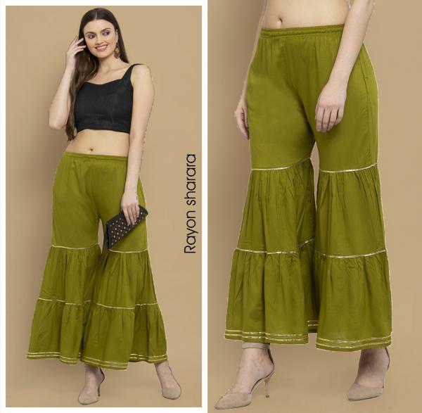 Sharara Gota Pati Work Designer Rayon Bottom Wear 